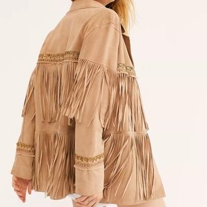 Free People X Brenda Knight Fringe Embroidered Jacket-60% OFF MSRP